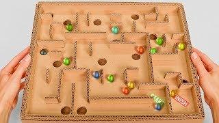 Board Game Marble Labyrinth from Cardboard