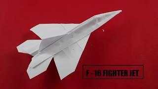How To Make Paper Airplane - Easy Paper Plane Origami Jet Is Cool | F-16 Fighter Jet