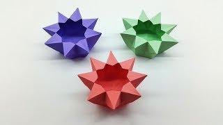 How to make a Paper Box for Kids - Origami Star Box tutorial