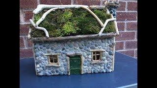 How To Make Miniature Living Garden Cottage, Fairy House, Garden Light