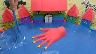 Are you Sleeping | Learn Colors with Kinetic Sand & Making House, Hand | Song for Kids