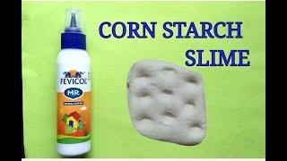How to make slime with fevicol and Cornstarch | No borex | 100% working | Real slime Recipe