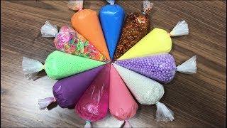 How To Make Slime with Pipping Bags! Mixing Random Things Into New Slime ! Boom Slime