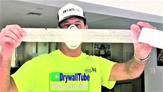 Drywall taping and mudding a water damage ceiling repair and wall repair