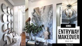 DIY Entryway Makeover - Marble Abstract Wall Art | Episode 5