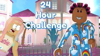 Roblox Bloxburg 24 Hour House Challenge at Barbie's House! (Part 6)