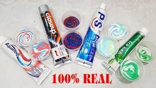 4 Ways TOOTHPASTE SLIME Recipes! MUST TRY! REAL!!! The Way To Make SLIME Is Similar To Toothpaste