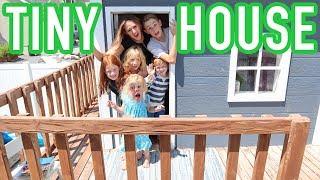 24 HOURS IN A TINY HOUSE!! We got Pizza Delivered from PIZZA DELIVERY GUY!!!