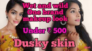 Wet and wild one brand makeup look|Dusky skin|Under rs 500 simple, easy makeup look|Asvi be creative