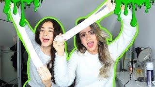 12 YEAR OLD SISTER TEACHES ME HOW TO MAKE SLIME | Yalda