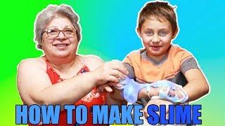 Teaching Grandma HOW TO MAKE  SLIME!
