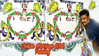 Marriage Painting on Wall and Indian marriage wall painting