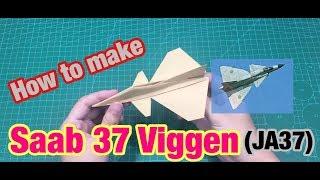 [MonMen House] How to make a JA37 Saab 37 Viggen - Military paper