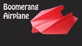 BOOMERANG PAPER AIRPLANE - How To Make A Paper Airplane That COMES BACK To You