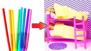 DIY Barbie Hacks | Making Easy Miniature Dollhouse | Creative Fun For Kids