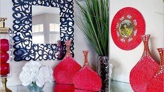 Diy Wall Mirror + Accent Vases! Quick and Easy Home Decorating ideas| Simple 5 minutes Hack!