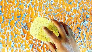 Wall putty texture 2 shade painting design Orange blue and white.HD