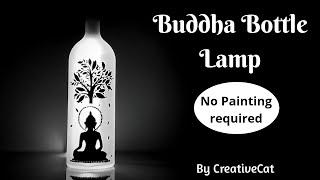 Buddha Bottle Lamp/Bottle art/Wine bottle craft/art and craft/Altered bottle