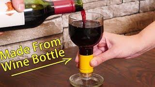 How to Make Wine Bottle Glasses