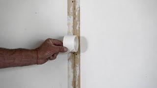 How to repair joints in drywall or plasterboard walls and ceiling - Trimming Jointing Tape