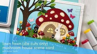 Lawn Fawn | Mushroom House Scene Card