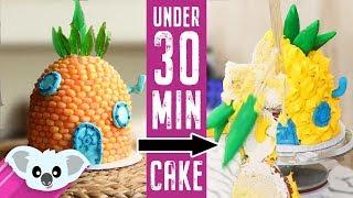 DISASTER 30 Minute Spongebob House Cake Challenge | Cake Art | Koalipops