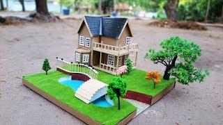 How To Make A Beautiful Mansion House From Cardboard ( Dream House ) - Project For School