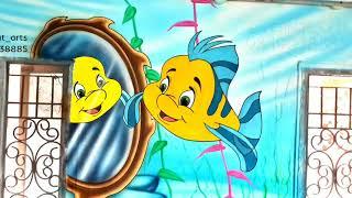 How to  Draw Wall Painting Underwater, 9849938885, Play School Wall Painting, How to drawing  3D Art