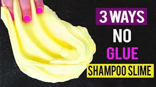 PANTENE SHAMPOO SLIME 3 WAYS !! How to Make Slime with Shampoo salt No Glue yellow slimes