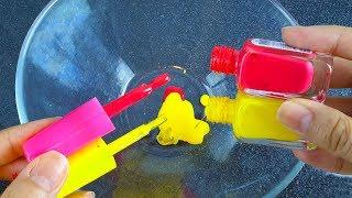 Color Nail Polish Slime, Easy to Make, Without Glue, Without Borax nails