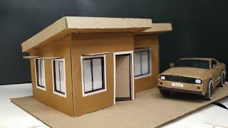 How to make A Cardboard House | DIY Cardboard house Art simple & easy Craft For Kids