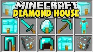 Minecraft DIAMOND HOUSE MOD | LIVE INSIDE A MINECRAFT DIAMOND HOUSE!