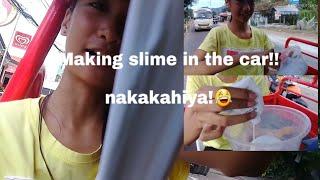 Making slime in the car???? (Philippines)