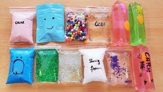 Making Slime with Bags and Slippery Stress toys