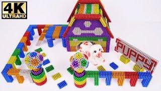 ASMR - DIY How To Make Puppy Dog House with MAGNETIC BALLS (Satisfaction) | Magnet HQ 4K