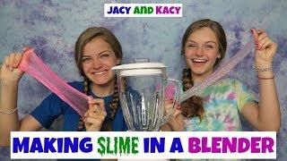 Making Slime In A Blender ~ Jacy and Kacy
