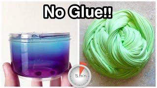 Testing Popular Ways How To Make No Glue Slime Under 5 Minutes!! 500K Subscriber Special!!