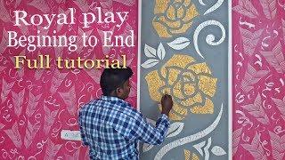 Wall Painting Ideas Easy Techniques | Begining to End Full Tutorial