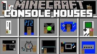 Minecraft CONSOLE HOUSE MOD / PLACE CONSOLES AND MAKE HOUSES FROM THEM !! Minecraft