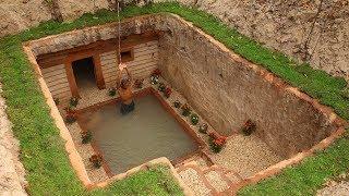 Dig to build Most Awesome Underground House and Underground Swimming Pool
