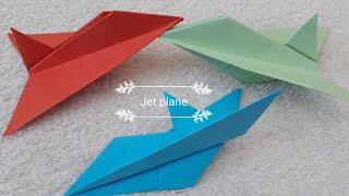 Paper jet plane.How to make a paper jet plane. Origami paper plane.Origami jet  Fighter.