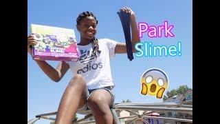 Making Slime At A Church's Park! (Did I Get Caught!) | Peachy Queen