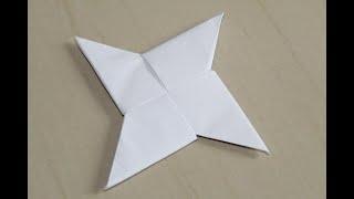 DIY - How To Make a Paper Ninja Star (Shuriken) - Origami