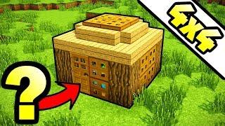 Minecraft 4x4 House Tutorial With a HUGE Secret (How to Build)