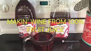 Making Wine From 100% Fruit Juice