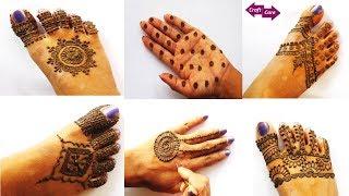 Learn how to apply feet and hand compilation mehendi design in different style * henna tutorial