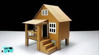 How to Make a Beautiful Cardboard House | Make Small Cardboard House | Cardboard House