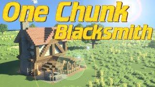 Minecraft - One Chunk Build Tutorial | How to Make a Blacksmith in Minecraft | Tudor House Smithy