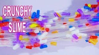 How I Make My Crunchy Slime Without Beads || DIY Straw Crunchy Slime
