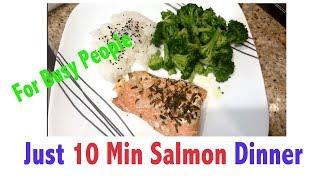Just 10 Min Salmon Dinner (Weight Loss meal)